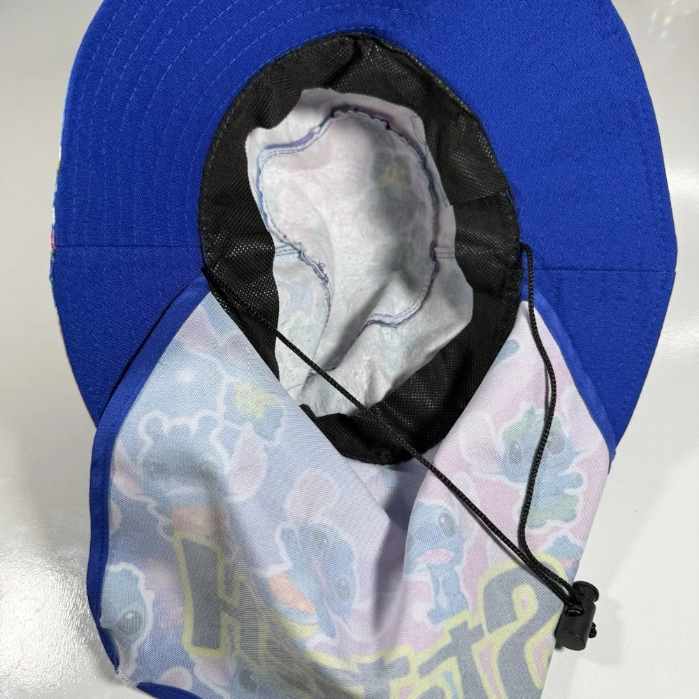 Lilo & Stitch Tie-Dye Bucket Hat Neck Flap Galaxy Print Kids Unisex Adjustable
